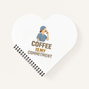 Cahier à spirale pour infirmière : le café est mon
