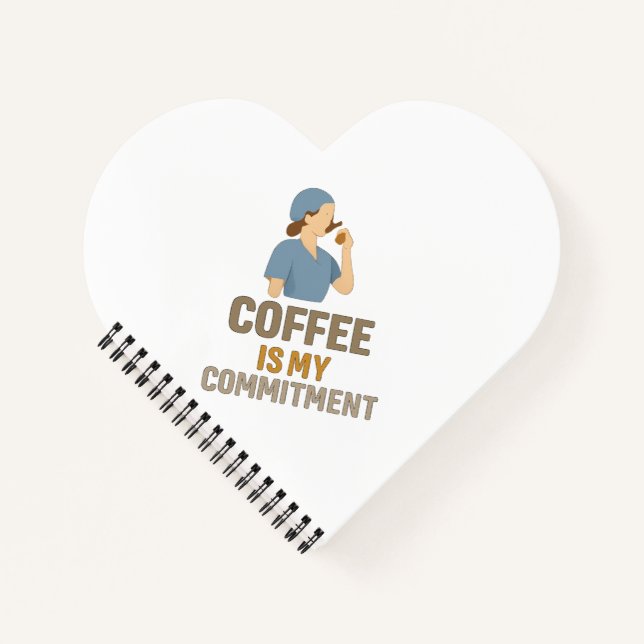 Cahier à spirale pour infirmière : le café est mon (Devant)