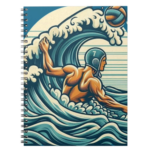 Cahier à spirale pour joueur de water-polo (Devant)