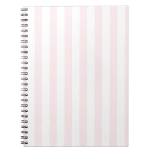 Cahier à spirale rayé rose et blanc mignon
