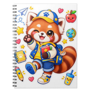 Cahier à spirale Red Panda de rentrée scolaire