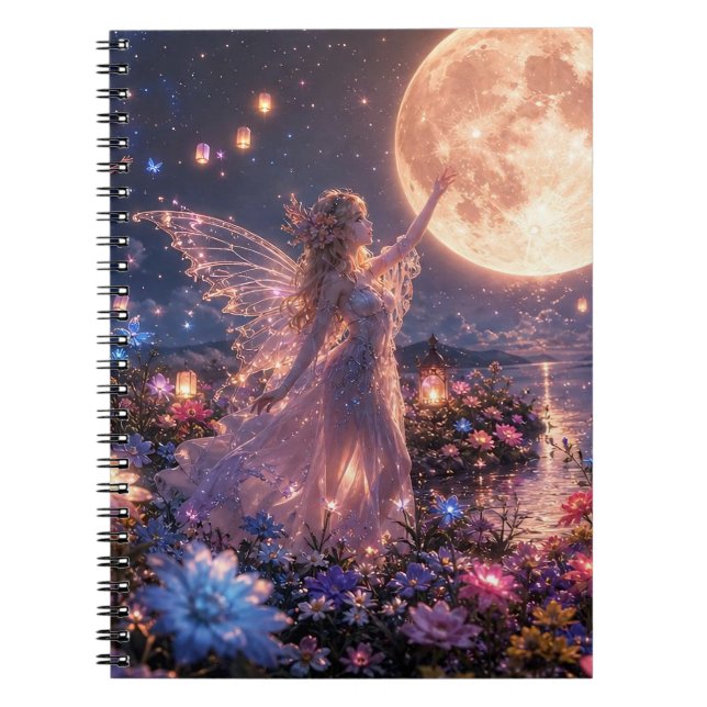 Cahier à spirale Rêves de fée au clair de lune (Devant)