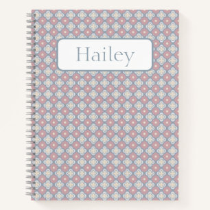 Cahier à spirale rose et bleu