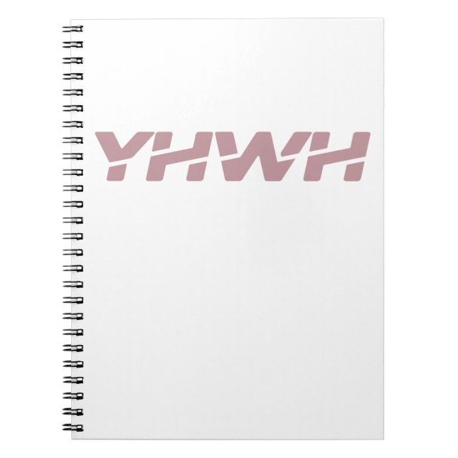 Cahier à spirale rose poussiéreux Yahweh (Devant)
