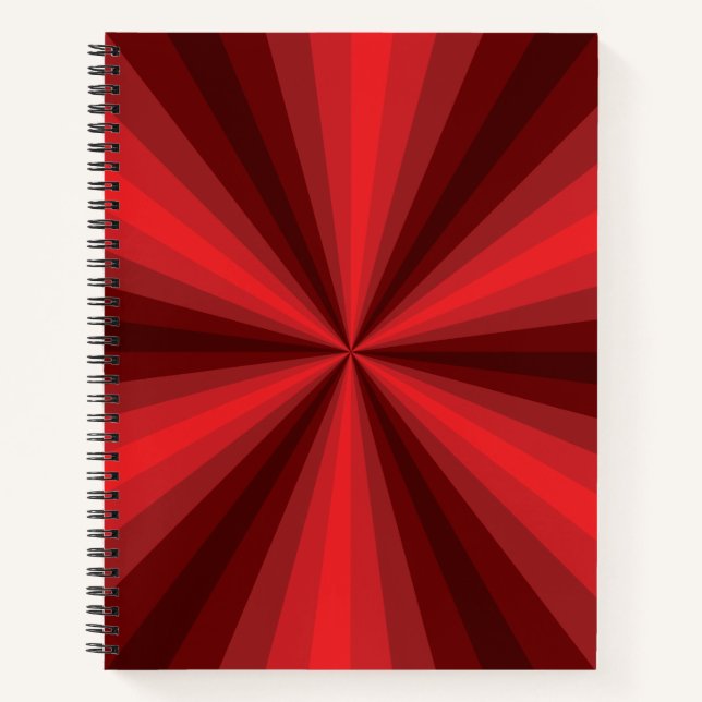 Cahier à spirale rouge illusion optique (Devant)