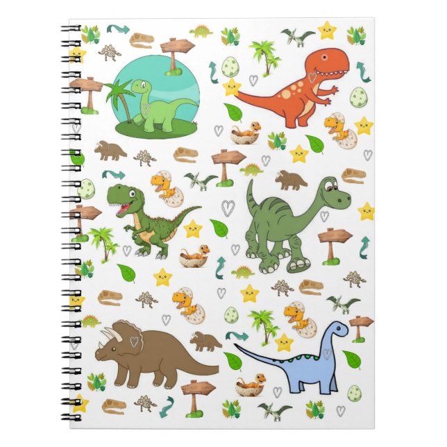 Cahier à spirale sur les dinosaures  (Devant)