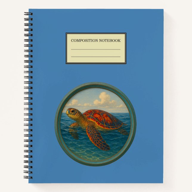 Cahier à spirale Tortue de mer (Devant)