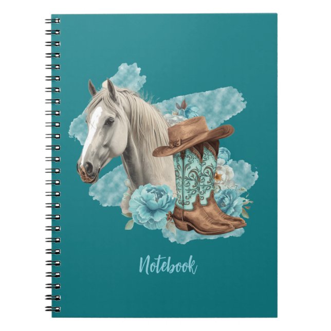 Cahier à spirale Western Horse (Devant)
