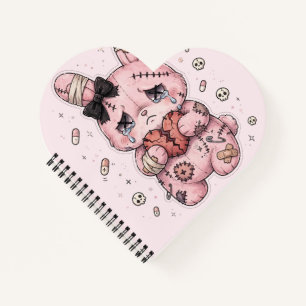 Cahier à spirale Yami Kawaii Sad Bunny Heart