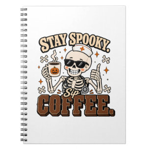 Cahier à spirales de la fête d'Halloween infirmièr