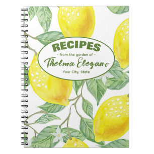 Cahier à spirales Lemon From the Garden Recipes