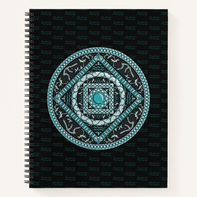 Cahier à spirales Mandala du Verseau (Devant)