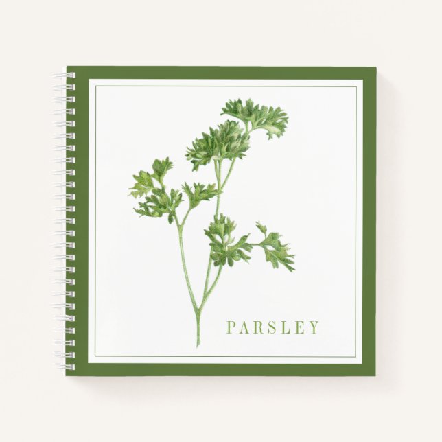 Cahier à spirales PERSIL FRAIS 8,5x8,5 - Vert (Devant)