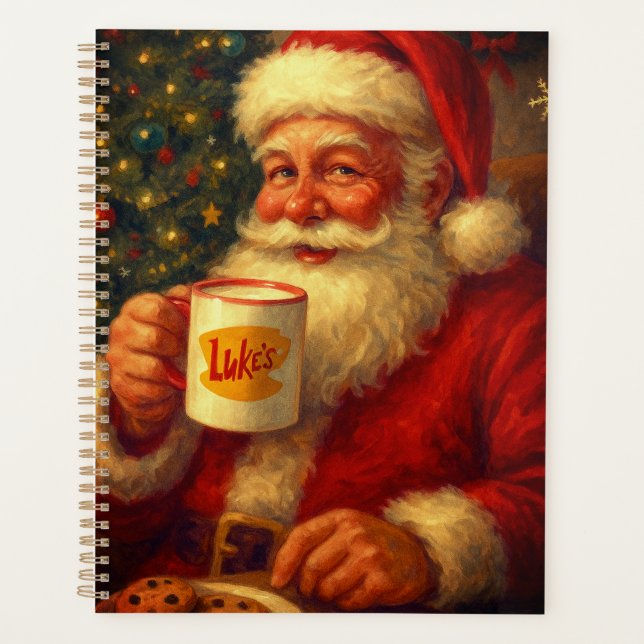 Cahier à spirales planificateur de Noël avec un Pè (Devant)