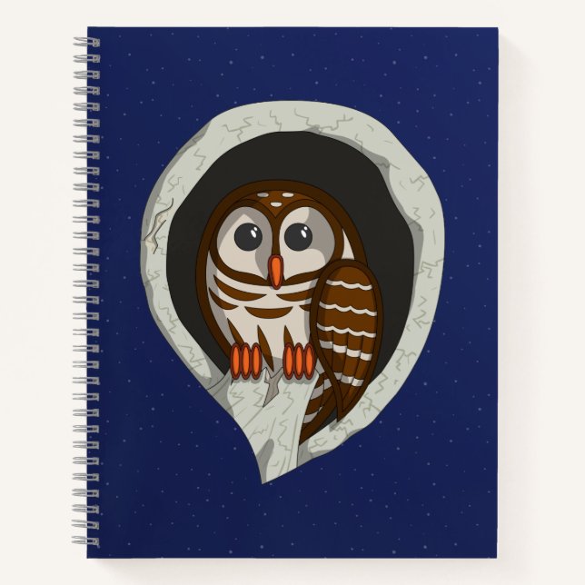 Cahier à spirales Selene la chouette (Devant)