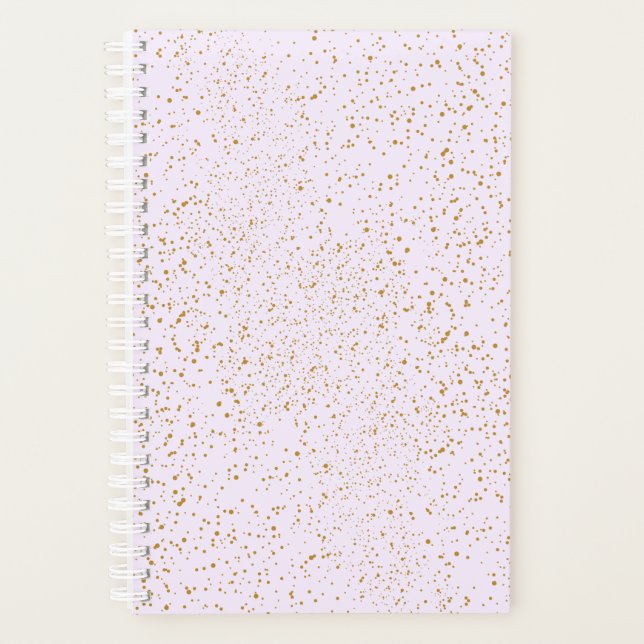 Cahier à taches rose et or (Devant)