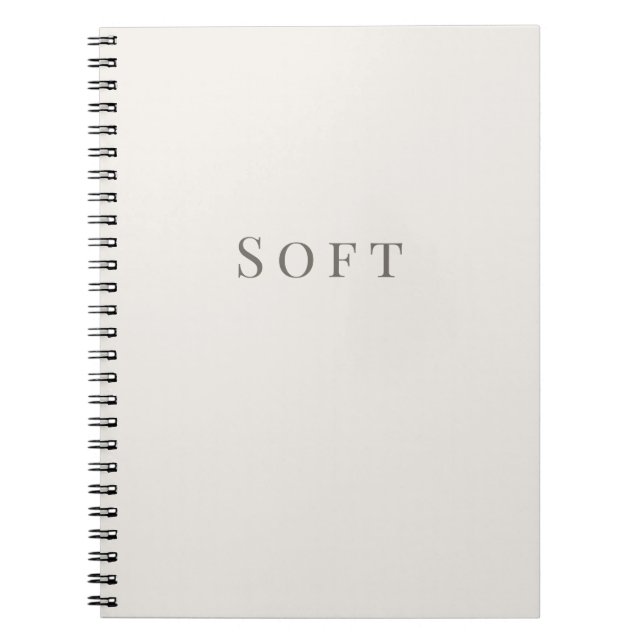 Cahier à typographie minimale - Douce (Devant)