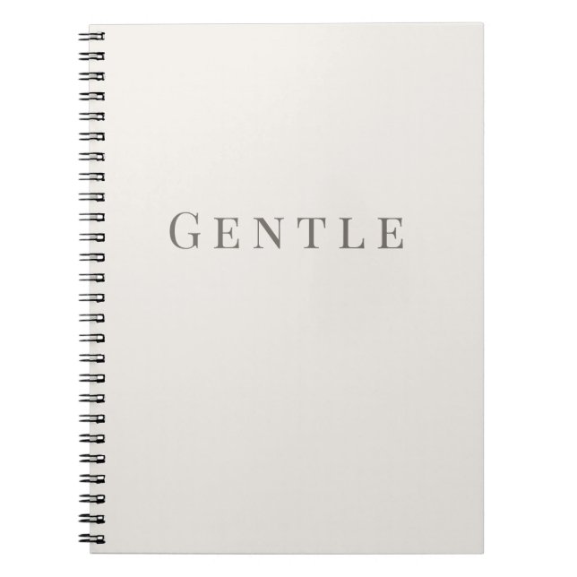 Cahier à typographie minimale - Douce (Devant)