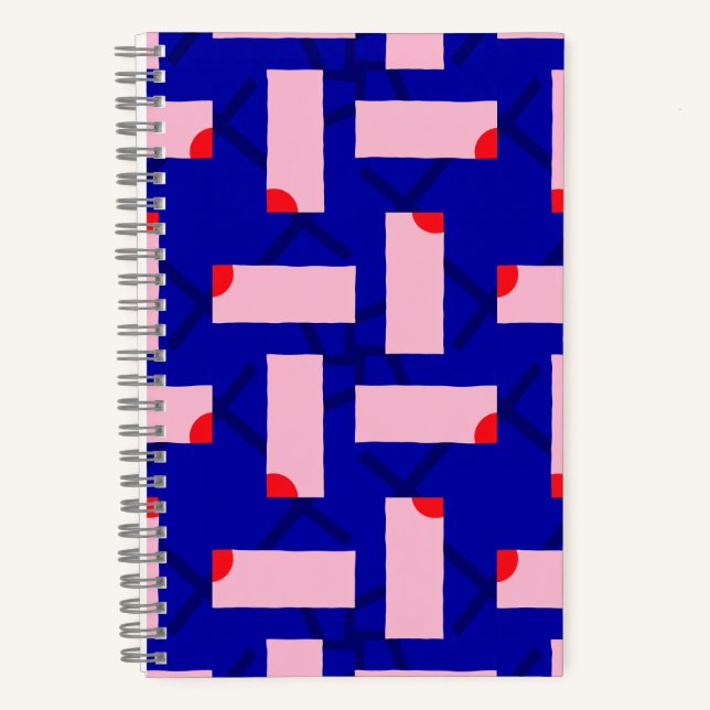 Cahier Abstrait Rose & Bleu Block Theory (Recto)