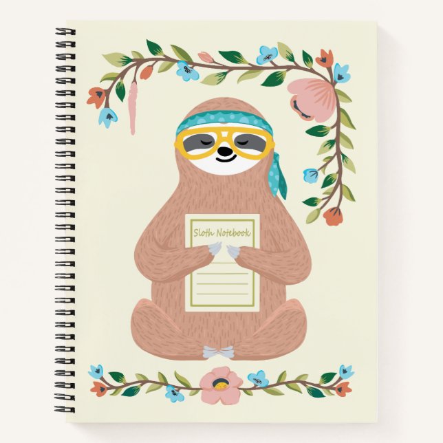 Cahier Adorable Paresseux (Devant)