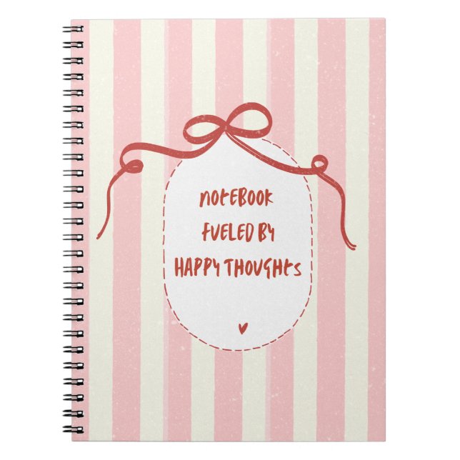 Cahier alimenté par des pensées heureuses | Journa (Devant)