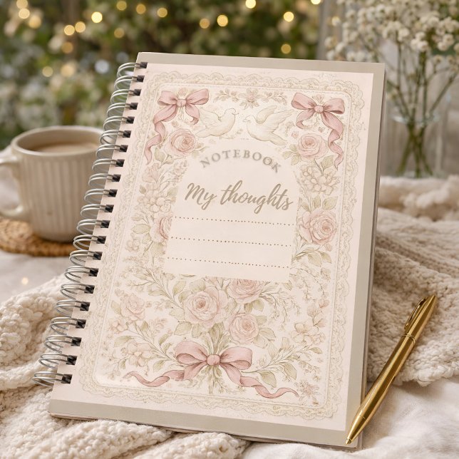 Cahier Amelia - Cahier à spirale floral (Créateur téléchargé)