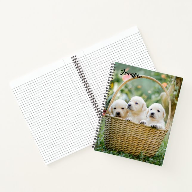Cahier Amoureux de Chiens Chiots Lab (Intérieur)