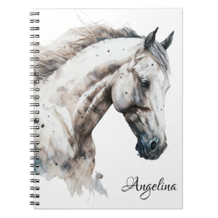 Cahier - Aquarelle Cheval Blanc