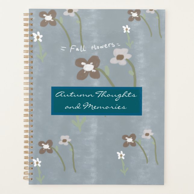 Cahier Aquarelle Fleurs D'automne (Devant)