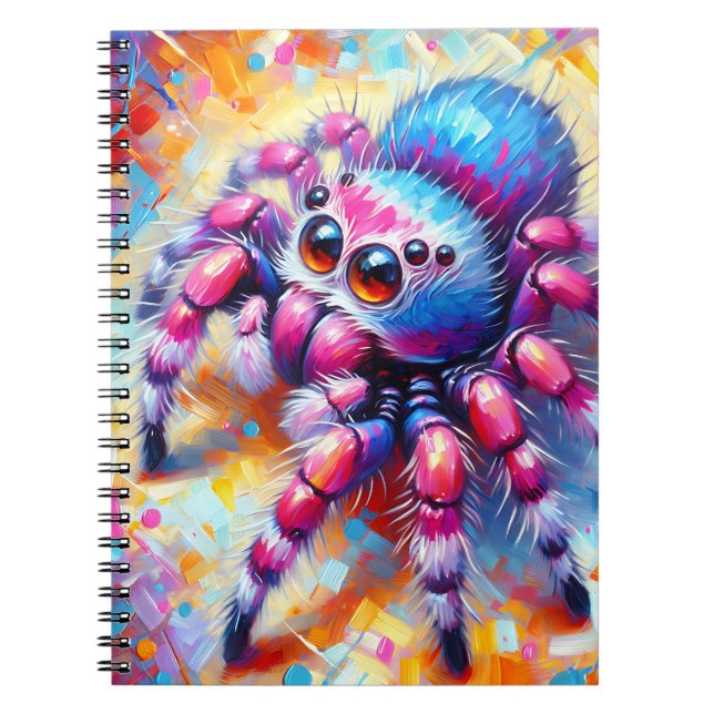 Cahier Araignée Étincelle Arc-en-ciel (Devant)