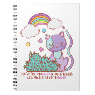 Cahier arc-en-ciel de Rainbow Kitten + citation