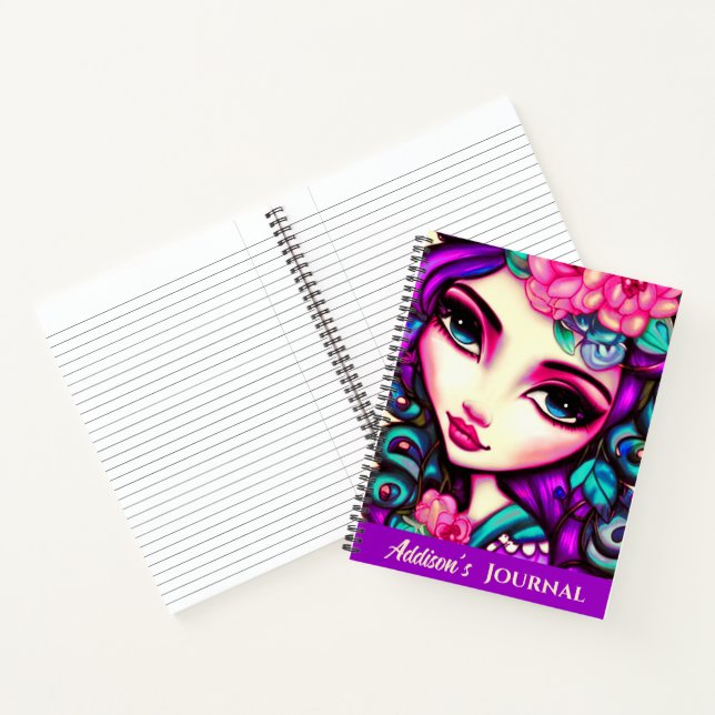 Cahier artistique de fille fantaisiste (Intérieur)