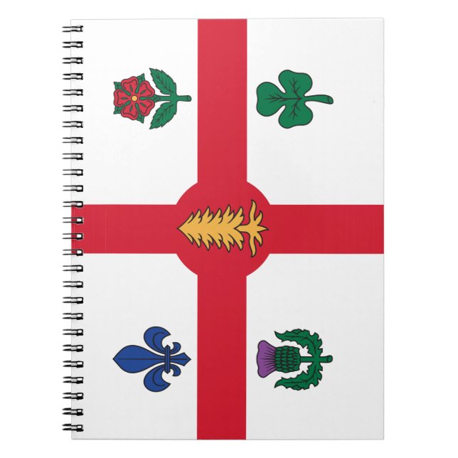 Cahier avec drapeau de Montréal, Canada (Devant)