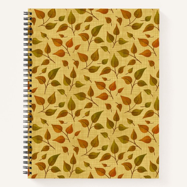 Cahier Avec Feuilles D'automne (Devant)