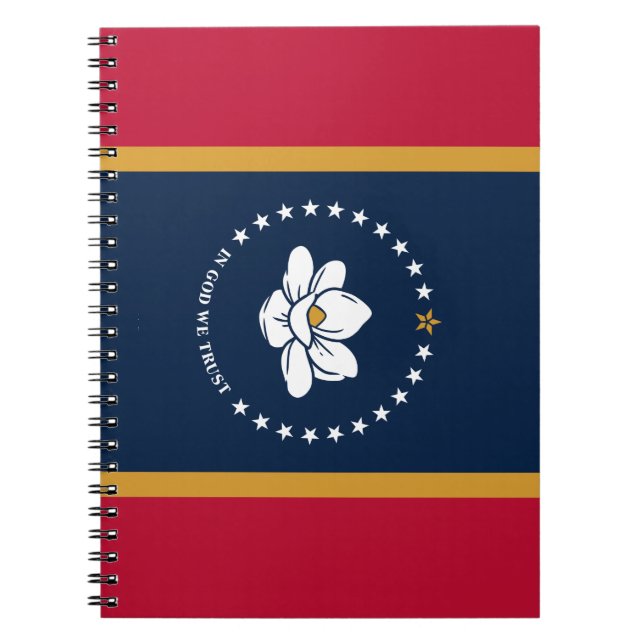 Cahier avec le drapeau de l'État du Mississippi, É (Devant)