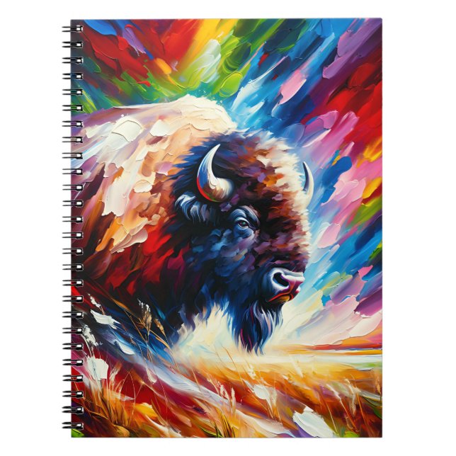 Cahier Bison Arc-en-ciel de la Prairie (Devant)
