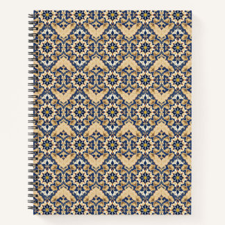 Cahier bleu en mosaïque de carreaux de Zellige mar