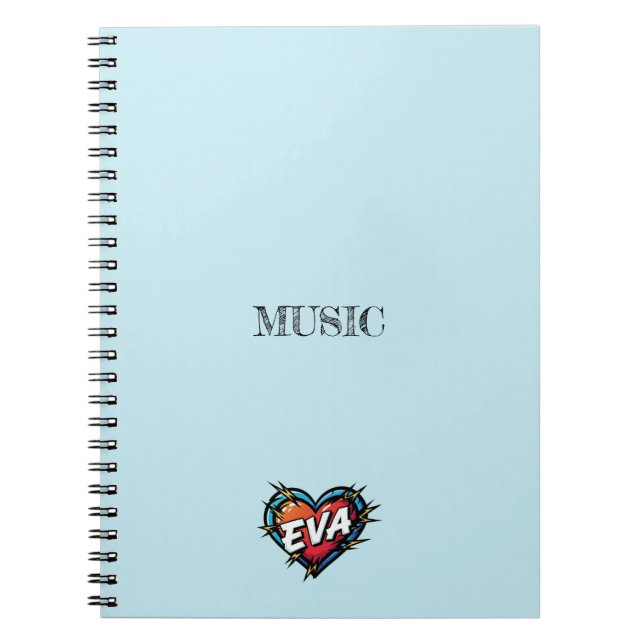 Cahier Bleu Eva Heart (Devant)