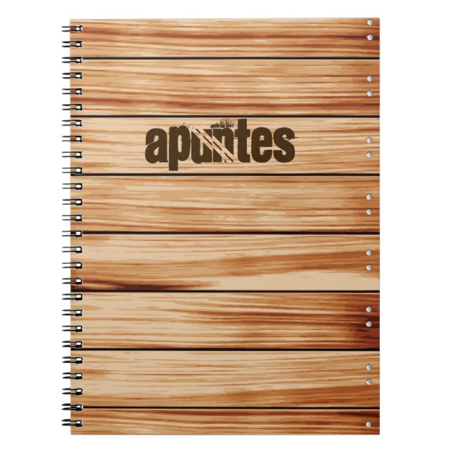 Cahier bois avec portail personalizable (Devant)