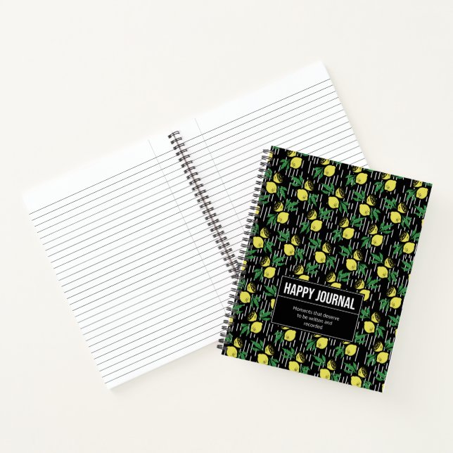 Cahier "Bonheur" sur le thème du citron Fruits & P (Intérieur)