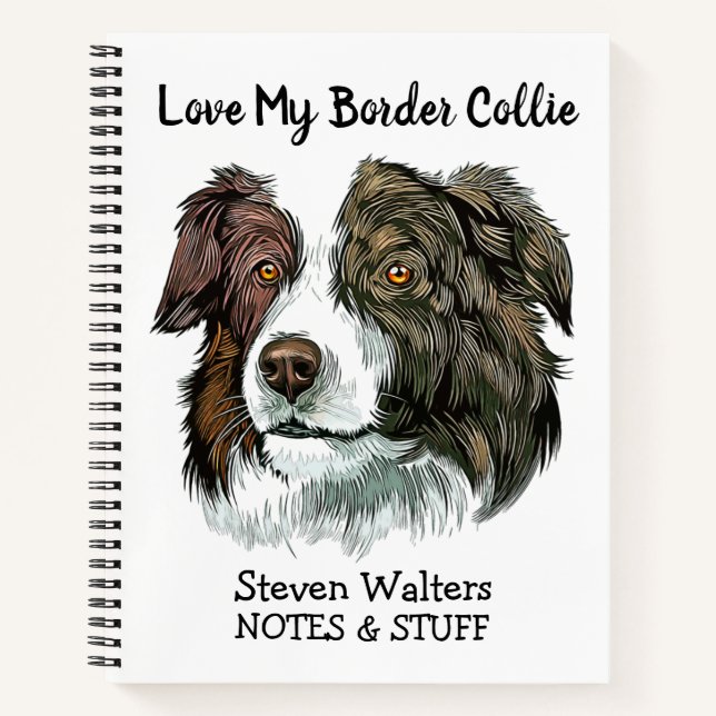 Cahier Border Collie retour à l'école (Devant)