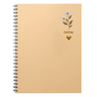 Cahier Botanique Floral Élégant – Fleur Minimalist