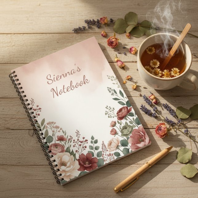 Cahier Botanique Floral Maison de Campagne (Floral Botanical Notebook Cottagecore Journal)