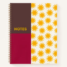 Cahier Brun Rouge Doré Soleil Levant - L
