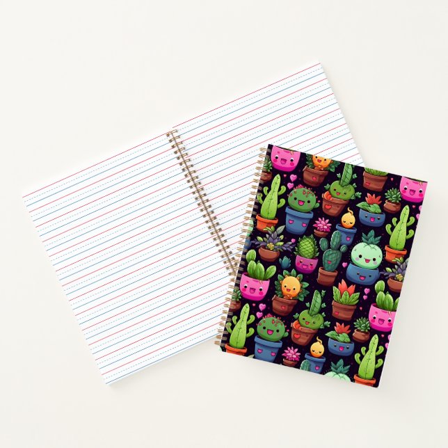 Cahier Cactus Kawaii (Intérieur)