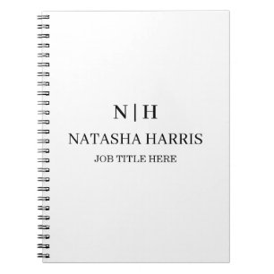 Cahier cadeau à monogramme neutre pour les affaire