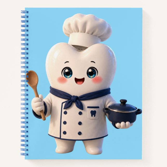 Cahier Cadeau Dentiste Drôle Caractère Dent Cuisin (Devant)