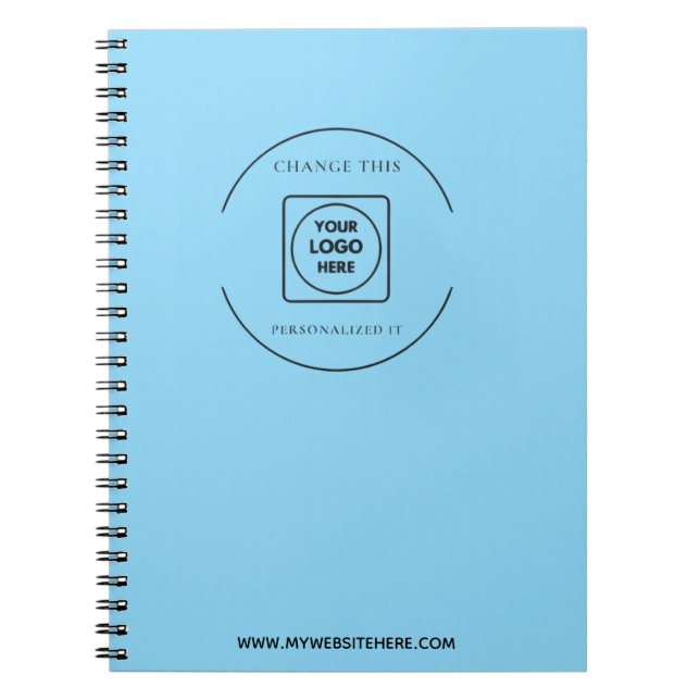 Cahier Cadeau Entreprise Marquage Site Web Logo Bl (Devant)