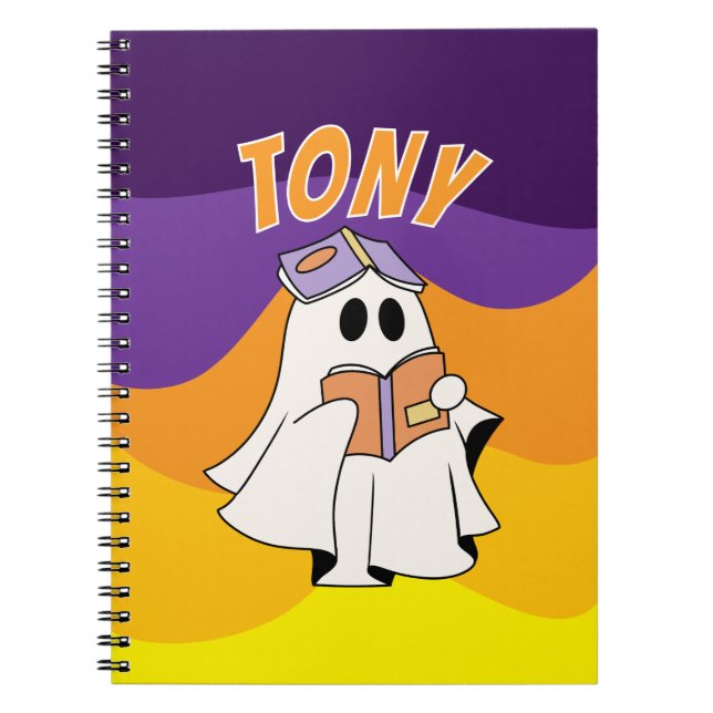Cahier cadeau fantôme Halloween pour garçon (Devant)