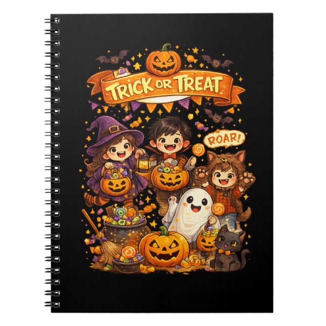 Cahier Cadeau Halloween Enfants Mignon Trick Or Tr (Devant)